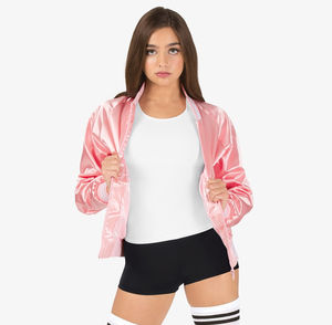 Chaqueta Varsity Reversible de Satén Rosa para Mujer, Premium, de Alta Calidad, Hecha a Medida, Ligera, con Forro de Nailon Transpirable - Product Image 1
