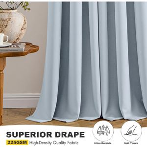 Tende Oscuranti Termoisolanti Azzurro Chiaro da 63 Pollici, 2 Pannelli, per Camera da Letto e Soggiorno - Product Image 1