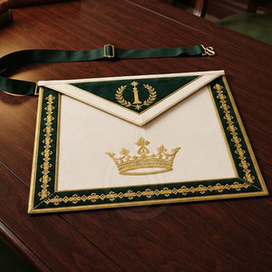 New Masonic <b>Master</b> Apron Premium Embroidery Silk/Velvet Fabric Lightweight Customizable Quality Craftsmanship Ceremonial Wear - Product Image 4