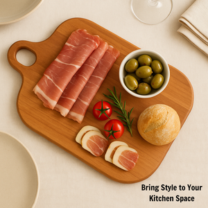 Tabla de cortar de madera de acacia con asa, tabla de cortar pequeña para cocina, tabla para servir, tabla para queso - Product Image 5