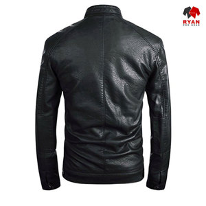 Chaqueta de Cuero Personalizada Ryan Pro Gear para Hombre, Tejido Cómodo y Transpirable con Cierre de Cremallera y Logotipo Personalizado - Product Image 3