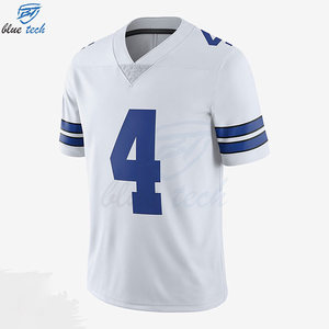 Custom Breathable Short Sleeve American Football Jersey with Custom Team Name Number Logo Printing Sublimated 100% Polyester - Product Image 3