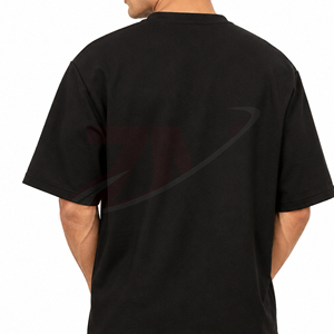 Camiseta Negra para Hombre con Logotipo Bordado, Personalizada OEM, Premium, 100% Algodón, Ecológica, de Secado Rápido, Transpirable, Estilo Casual Urbano - Product Image 5