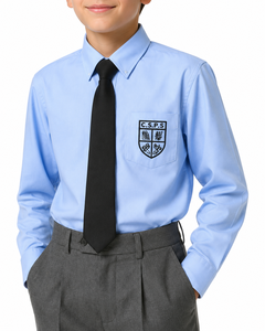 Conjunto de uniforme escolar formal para niños, camisa azul claro y pantalones grises, conjunto de uniforme escolar premium, camisa formal para niños. - Product Image 4