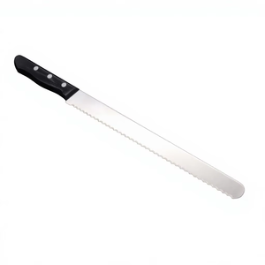 Cuchillo para cortar pan de acero inoxidable con mango de madera, rebanador de pan dentado ecológico para panadería casera y bagels - Product Image 4