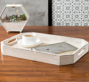 Plateau de service en bois blanchi Design rustique pour mariage décoratif servant Restaurant utiliser un plateau de Table basse de ferme en bois - Product Image 2