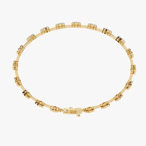New Moissanite Diamond Bracelet <b>for</b> Women and <b>Men</b>, Mix Cut Diamond Yellow Bracelet <b>For</b> Wedding, Solid Gold moissanite Bracelet - Product Image 6