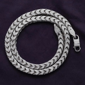 สร้อยคอเงินแท้ 925 ประดับมอสซาไนต์สำหรับผู้ชาย ของขวัญสำหรับเขา - Product Image 1