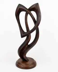 Cadeau de la Saint-Valentin, cadeau d'amour, sculpture en forme de cœur avec gravure, figurine personnalisée, décoration moderne pour la maison, cadeau - Product Image 4
