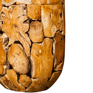 Mesa de Centro Cilíndrica Hecha a Mano de Raíz de Teca Rústica ARTERRA, Patrón de Veta de Madera Único, Durabilidad Robusta, Muebles Atemporales para el Hogar - Product Image 5