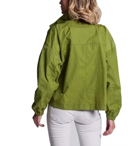Chaqueta Cortavientos para Mujer, Impermeable, Transpirable, con Forro de Malla, Secado Rápido, Bolsillos Delanteros Personalizados, Chaqueta Corta de Nailon - Product Image 2