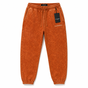 Pantalon de survêtement pour homme, nouvelle mode, qualité supérieure, délavé à l'acide, taille haute, couleur unie, 100% coton, respirant, séchage rapide, pour usage décontracté - Product Image 1