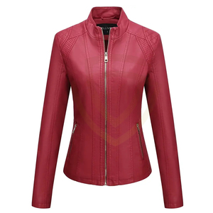 Nouvelle arrivée, vestes en cuir véritable personnalisées pour femmes, respirantes, imperméables, écologiques, vente en gros de vestes en cuir pour femmes - Product Image 3