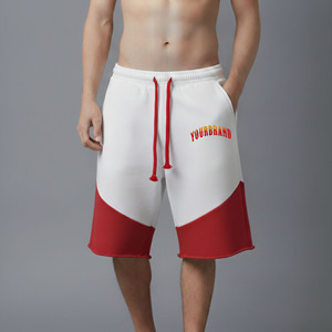Article tendance du moment : Shorts streetwear pour hommes, vêtements décontractés d'été, respirants, 100% coton, avec empiècements latéraux. - Product Image 3