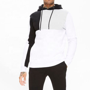 Sweat-shirts pour hommes de qualité supérieure, 100% coton, vente en gros, style vintage uni bicolore, coupe ajustée, style hip-hop - Product Image 1