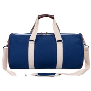 Logo personnalisé Sac de voyage en toile pour hommes et femmes Sac à main léger et durable en coton pour la nuit Bleu 2025 - Product Image 4