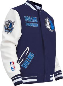 Veste universitaire brodée Dallas Mavericks, couleur personnalisée, bordure contrastée, décontractée pour adulte, 100% respirante, séchage rapide, printemps - Product Image 4