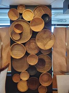 <b>Rattan</b> Boho Wedding Stage Backdrop Woven Wall Panels with Ceiling Decor Natural Seagrass Ceremony arch - Product Image 1
