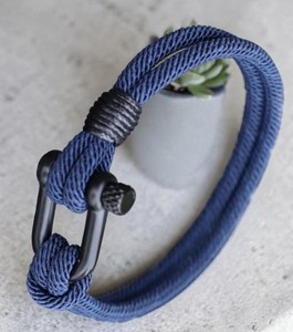 Pulsera de Cuerda para Hombre, Cierre de Acero Inoxidable, Cordón Náutico, Estilo Minimalista - Product Image 1