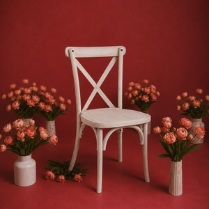 Silla de Comedor Ajustable de Resina con Respaldo Cruzado, Estilo Industrial Moderno, Resistente y Duradera, para Uso en Exteriores y Hoteles - Product Image 1