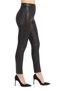 Pantalon en similicuir pour femme, coupe décontractée, taille haute, en PU souple, confortable, tendance, décontracté, fabrication sur mesure OEM ODM - Product Image 2