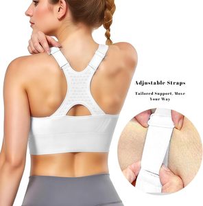 Soutien-gorge de sport noir à col rond pour femme, maintien moyen, sans coutures, respirant, haut de yoga, couleur unie, style simple - Product Image 5