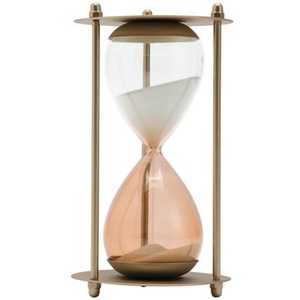 Reloj de Arena Clásico de Madera con Pilares de Latón para Meditación, Preparación de Té, Ejercicio, Reloj de Arena Antiguo Único - Product Image 2