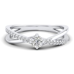 Anillo de Compromiso REYES Elegante con Moissanita de 0.35 Quilates, Oro Amarillo de 14K con Plata de Ley 925, Joyería de Boda para Mujer - Product Image 5