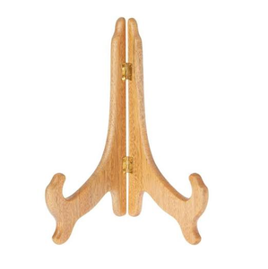 Support à assiettes en bois pour cuisine – Égouttoir de rangement autoportant – Décoration de table à manger - Product Image 2