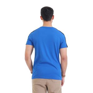 Haute qualité hommes contraste épaule Henley cou T-Shirt à manches courtes V-Cut bouton Tee décontracté coton porter Logo personnalisé disponible - Product Image 6