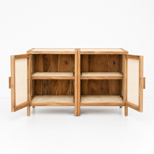 <b>Rattan</b> Nightstand Teak Wood Side Cabinet for Hotel Bedroom Villa Resort Project Hospitality Custom Furniture Wholesale Supplier - Product Image 6