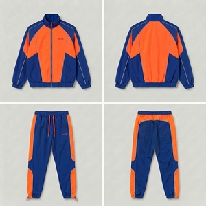 Ensemble de survêtement décontracté d'hiver pour homme, couleur vintage personnalisée, vert jaune, veste coupe-vent en spandex/coton, pantalon, ensemble 2 pièces - Product Image 3