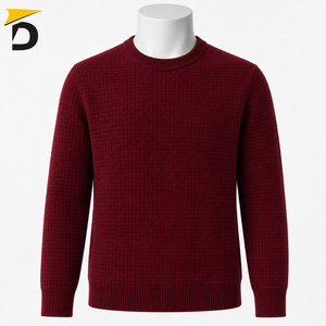 Pull en cachemire élégant pour homme, col rond, anti-plis, respirant, doux et chaud, coupe soignée, style polyvalent pour le moderne - Product Image 5
