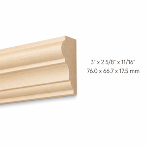Moulures en bois massif, garnitures architecturales en bois, moulures de plafond, plinthes pour la décoration des murs, des plafonds et des coins résidentiels - Product Image 2