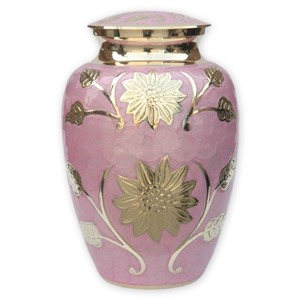 Decorative Metal Covered <b>Vase</b> Urn Style Tabletop Interior Home Accent - Product Image 1