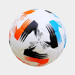 White Football with Solid Color Logo Style High Air Retention Eco-Friendly for Indoor Outdoor Use - Product Image 1