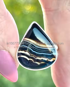 Anillo de piedras preciosas de Plata de Ley 925 más vendido, anillo de ágata Natural de Botswana hecho a mano, regalo perfecto para ella - Product Image 4