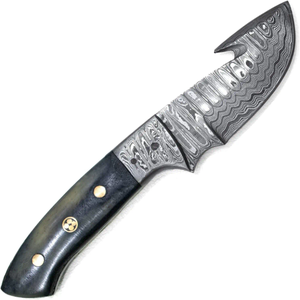 Customizable Stainless Steel Hunting <b>Knife</b> with Comfortable Handmade Curved Skinner <b>Knife</b> with <b>Bone</b> <b>Handle</b> & Leather Sheath - Product Image 1
