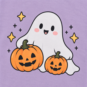 Women's Halloween Lavender Pullover <b>Hoodie</b> <b>Ghost</b> Pumpkin Graphic Front Logo Oversized Fleece Casual Autumn Winter Streetwear 5XL - Product Image 6