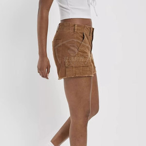 New Style Custom Made <b>Jeans</b> Shorts <b>Button</b> <b>Fly</b> Solid Color Made In Pakistan Fashion <b>Jeans</b> Shorts For Women - Product Image 4