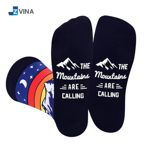 Custom Mountain Hiking Winter Crew <b>Socks</b> Men Cotton Letter Pattern Breathable Daily Use Knitted Logo Funny Saying Standard - Product Image 4