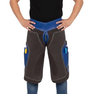 Chaps de fermeur robustes en cuir, réglables, pour le protection des jambes et des sabots, fournitures de travail pour fermeurs - Product Image 1