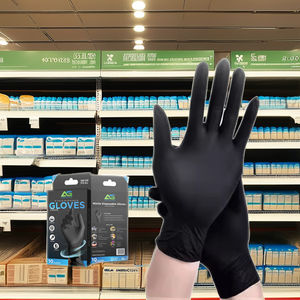 Guantes Desechables de Nitrilo Negro, Sin Polvo, Ambidiestros, con Puño de Cuentas, Multiusos, 3.5 g - Product Image 3