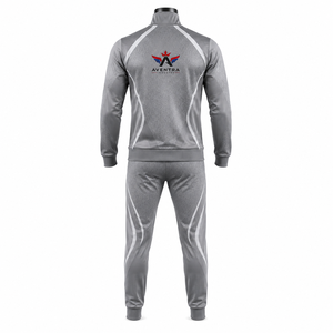 Chándal de sublimación premium para hombre, tela de poliéster transpirable, chaqueta con cremallera completa estampada a medida, pantalones a juego, cómodo y deportivo. - Product Image 2