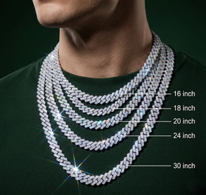 Cadena Cubana de Plata de Ley 925 con Moissanita, Certificada por IGI, 6MM, 14-30 Pulgadas, Estilo Hip Hop, Cadena Cubana con Incrustaciones de Diamantes para Hombre - Product Image 3