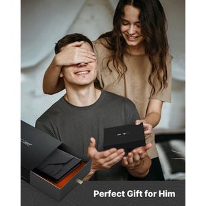 Portafoglio da Uomo in Vera Pelle Premium con Blocco RFID, Sottile per Tasca Frontale, Capacità 15 Carte, Finestra ID, Porta Carte e Fermasoldi - Product Image 3