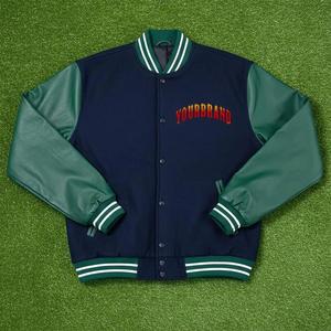 Customize Premium Quality Embroidery Varsity Jacket High Quality <b>Wool</b> Leather Sleeves Trending Design Varsity Jacket For Unisex - Product Image 1