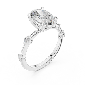 Factory Wholesale 925 Sterling Silver Moissanite <b>Diamond</b> <b>Ring</b> Custom Engagement Wedding Jewelry Manufacturer OEM Supplier - Product Image 4
