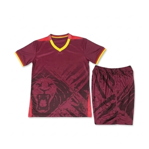 Conjunto de Uniforme de Fútbol Personalizado 100% Poliéster, Transpirable, Cuello en V, Manga Corta, Uniforme de Entrenamiento para Equipo - Product Image 2