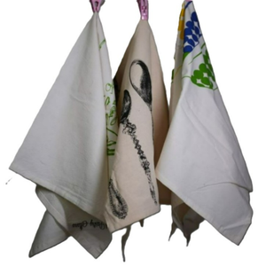 Serviette de cuisine personnalisée en toile de coton biologique 100% douce et respirante, imprimée et écologique, avec logo personnalisé - Product Image 3